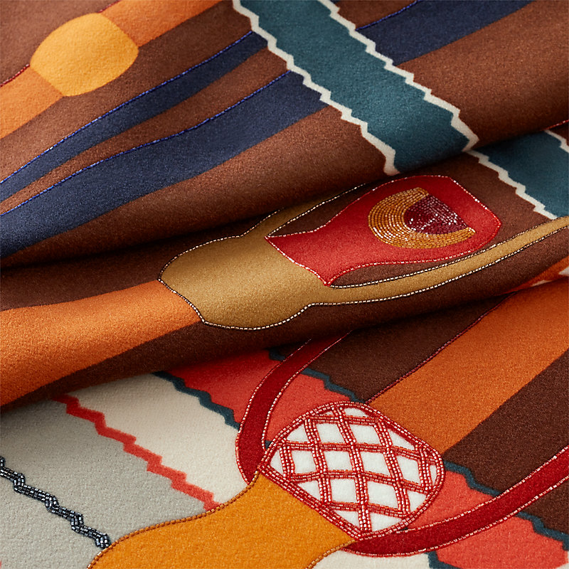 Fouets et Tartan blanket - Green | Hermès USA